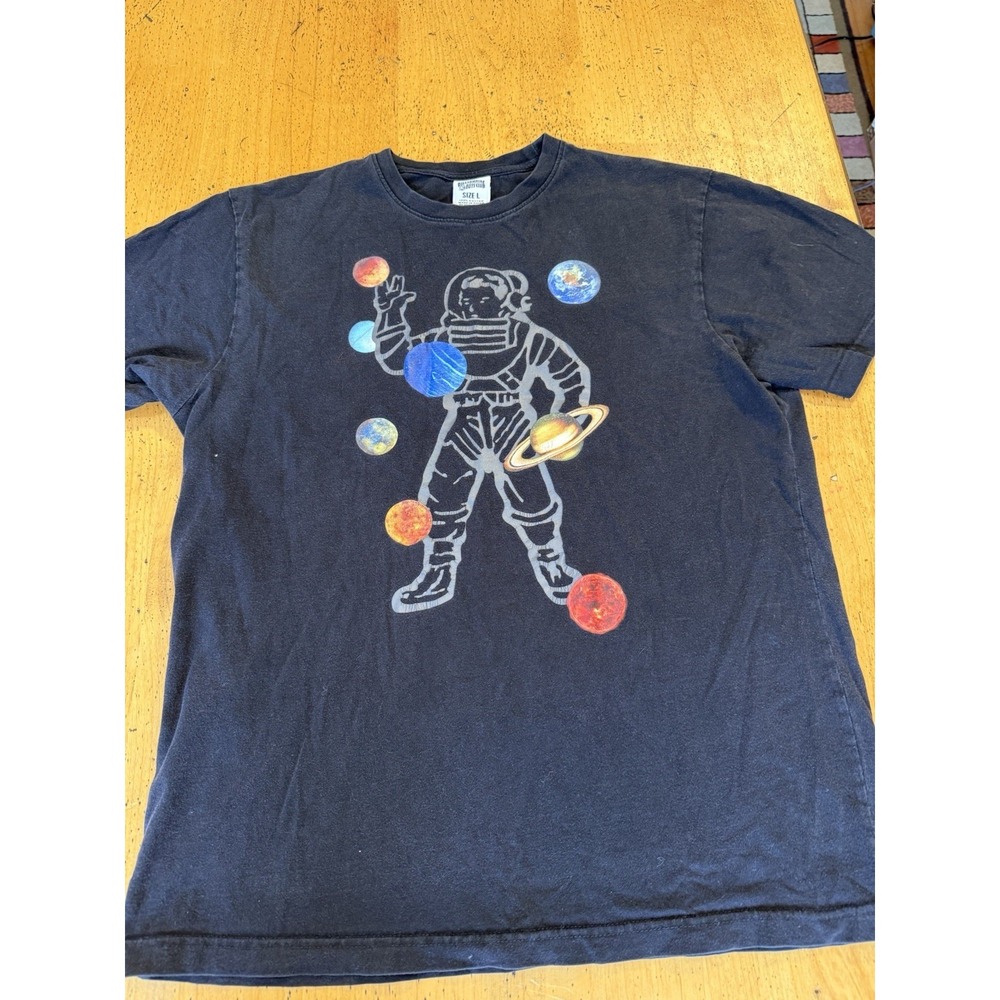 Billionaire Boys Club T-Shirt Men's Large Astronaut Black Tee Planets Cotton
